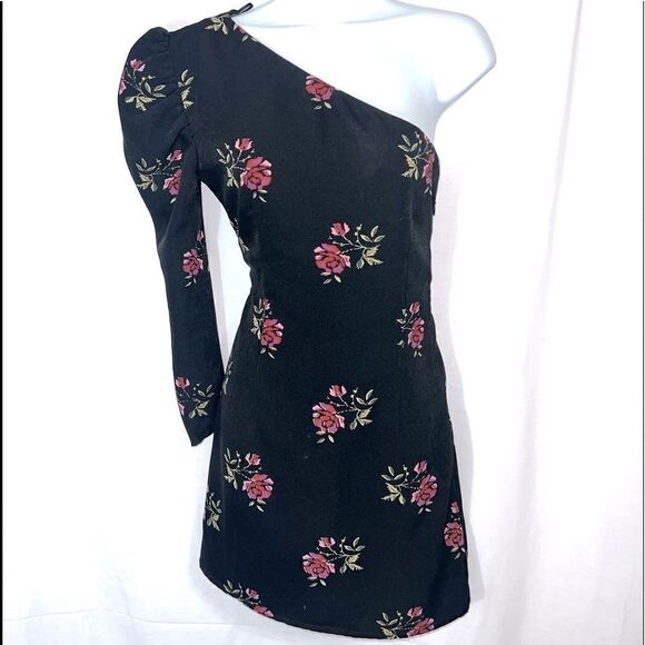 Valencia and Vine one shoulder rose mini dress - Picture 3 of 6